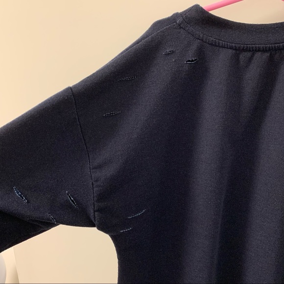 Navy blue sweatshirt with rips - Picture 3 of 5
